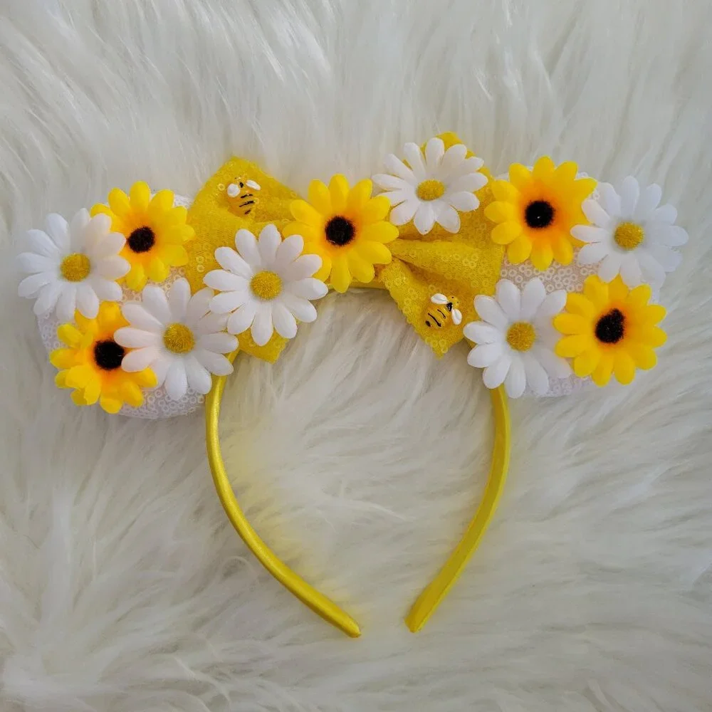 Daisies/Bees Minnie Mouse Ears